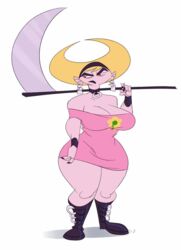 1girls aged_up alternate_breast_size big_breasts breasts cleavage female mandy mandy_(billy_and_mandy) slb the_grim_adventures_of_billy_and_mandy thick_thighs thighs