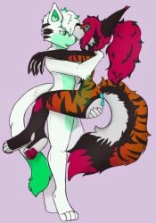 absurd_res anthro bodily_fluids canid canine canis cum cum_inside domestic_cat domestic_dog duo felid feline felis fox genital_fluids hi_res hybrid ignisbatt male male/male mammal mintkatt sex zod