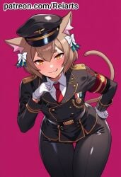 1boy 1femboy ai_art ai_generated androgyne_symbol androgynous androgynous_male big_ass big_butt felix_argyle femboy femboy_focus femboy_military gay military_uniform nazi nazi_uniform reiarts seductive seductive_pose sexy sexy_body sexy_pose smile yaoi