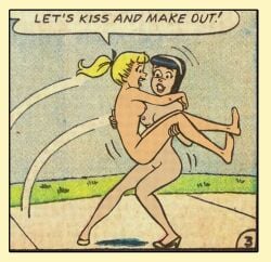archie archie_comics betty_and_veronica betty_cooper kiss lesbian make_out making_out pin_up veronica_lodge