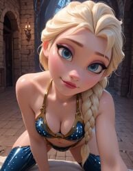 ai_generated blonde_hair disney doctor_payne elsa_(frozen) frozen_(film) sfw sfw_version slavekini sortaplaymates