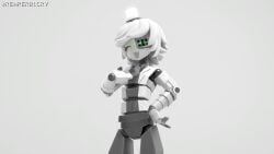 1boy 3d 3d_(artwork) 4k alternate_version dell_spencer freckles freckles_on_face glowing glowing_eyes hand_on_chest hand_on_hip imminent_sex looking_at_viewer male naughty_face reaper21cry robot robot_boy robot_humanoid sfm short_hair smug_face solo source_filmmaker source_filmmaker_(artwork) standing team_fortress_2 textless textless_version white_background white_body white_hair yellow_eye
