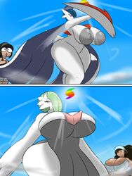 anthro big_breasts female female_gallade gallade gardevoir huge_breasts humanoid igphhangout mega_gallade mega_gardevoir oceania_(igph) pokémon_(species) pokemon pokemon_(species) trainer_go's_mom_(igph) trainer_go_(igph)