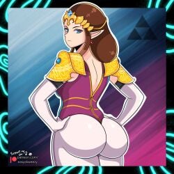 princess zelda from nintendo by easyskweezy
