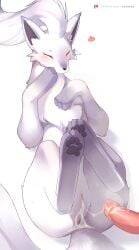 1girl ^_^ after_sex alolan_ninetales ancesra animal_focus animal_sexualization anus artist_name bestiality blush breath cleft_of_venus clitoral_hood closed_eyes closed_mouth covering_own_mouth cum cum_in_pussy cum_string cumdrip disembodied_penis erection feet fox from_above full_body hand_on_own_chest hand_to_own_mouth heart highres large_variant_set legs_up long_hair lying multiple_tails no_humans non-web_source on_back patreon_logo patreon_username pawpads penis pokemon pokemon_(creature) pussy simple_background soles solo_focus sweat tail uncensored variant_set watermark web_address white_background white_hair zoophilia