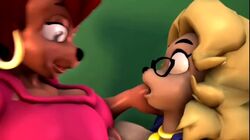 2girls 3d 3d_model an_extremely_goofy_movie animated anthro blonde_hair brown_body brown_fur brown_hair cat cat_humanoid catgirl deep_kissing disney disney_channel dog dog_girl dog_humanoid earrings feline feline_humanoid female_only french_kiss french_kissing furry glasses goof_troop hetero kissing making_out mature mature_female milf mother ms._pennypacker multiple_paizuri music necklace paizuri peg_pete penis sfm shocking_(artist) sound source_filmmaker source_request straight teacher tongue_kiss tongue_kissing video yuri