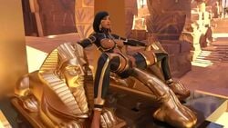 1girls 3d anal anal_insertion animated egypt gifdoozer long_dildo masturbation mp4 no_sound overwatch pharah sex_toy stomach_bulge video