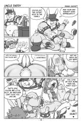 2026 5_fingers anal anal_fingering anal_sex anthro anus areola armband ass balls belly big_anus big_balls big_belly big_butt big_penis blush blush_lines boots bracelet buckteeth clothed clothing comic denim_(artist) denim_jackett dialogue dominant dominant_anthro dominant_male duo ear_piercing english_text facesitting fingering fingers footwear genital_piercing genitals harness hat headgear headwear hi_res huge_cock incest_(lore) jewelry lagomorph leather_daddy leporid lube lube_bottle lube_in_ass male male/male mammal moan monochrome muffled_speech multiple_scenes muscular muscular_anthro muscular_arms muscular_male nephew_(lore) nipple_piercing nipples onomatopoeia open_clothing open_topwear open_vest overweight overweight_anthro overweight_male partially_clothed partially_clothed_anthro partially_clothed_male penetration penis penis_piercing piercing profanity rabbit shoes sitting sitting_on_another sound_effects speech_bubble spiked_armband spiked_bracelet spikes stomach_bulge stretching stretchy submissive submissive_anthro submissive_male teeth text tongue tongue_out topwear uncle_(lore) uncle_and_nephew_(lore) uncle_jean vest