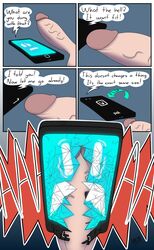 animate_inanimate cellphone death_by_penis death_by_snoo_snoo duo english_text female genitals hi_res human human_penetrating_object humanoid_genitalia humanoid_penis imgur interspecies male mammal not_furry objectophilia objectphilia pal_(the_mitchells_vs._the_machines) penis phone phone_sex sex smartphone straight straight_sex syscod text thats_gotta_hurt the_mitchells_vs._the_machines twitter_link unseen_male_face vein veiny_penis what