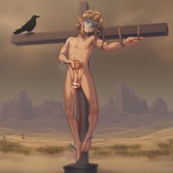 ai_generated corpse crucifixion death gay gore guro link link_(breath_of_the_wild) male male/male male_only the_legend_of_zelda unknown_artist why