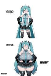 hatsune miku from vocaloid by lilabratt