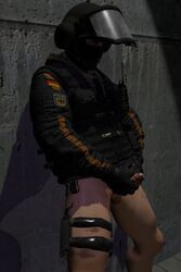 1boy 3d balls ballsack bandit_(rainbow_six) bottomless male male_only manly masked_male masturbation rainbow_six rainbow_six_siege rainbowsixbaras scrotum soldier solo tagme testicles tom_clancy