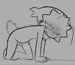 anthro blush dandy's_world dandys_world gay male roblox shrimpo_(dandy's_world) slosh small_balls small_penis solo tail tiny_penis