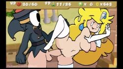 1boy 1boy1girl 1girls against_wall animated anti_groove balls black_eyes blonde_female blonde_hair bottomless_male breasts breasts_out breath cum cum_in_pussy cum_inside cumflated_belly cumflation dialogue digital_media_(artwork) gloves hand_on_cheek hand_on_thigh hat iheartvoiceover impregnation leg_up leggings longer_than_30_seconds longer_than_one_minute mario_(series) mask mrcbleck nipples open_mouth orgasm paper_mario paper_peach partially_clothed penetration penis penis_in_pussy princess princess_peach sex shy_guy sperm_cell stockings stomach_bulge tagme top_hat video video_games voice_acted