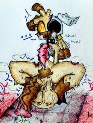 animal_genitalia animal_penis anthro balls blood bodily_fluids bone brown_body brown_fur collar digital_media_(artwork) domestic_pig equine_genitalia equine_penis erection exposed_bone exposed_flesh exposed_guts exposed_intestines exposed_muscle exposed_organs eyelashes female fingers fungus fur genital_fluids genitals guts hair hooves intersex intersex/female intestines looking_at_viewer mammal microsoft minecraft mojang multicolored_body multicolored_fur mushroom nude organs penis pig piglin rib_cage skull skull_head solo spiked_collar spikes stikkerz suid suine sus_(pig) sweat tusks undead urine xbox_game_studios yellow_eyes yellow_sclera zombie zombie_pigman zombified_piglin