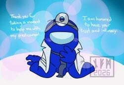 among_us among_us_(series) ballsack blue_(among_us) namarick on_knees penis