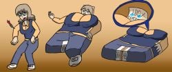 cubic_body cubic_breasts huge_breasts inanimate_transformation transformation