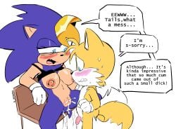 after_sex after_vaginal archie_comics areolae bernadette_hedgehog blonde_hair blue_eyes blue_fur blush breasts cum cum_in_pussy edited english_text furry leaking_cum milf mobian mobian_(species) mobian_fox mobian_hedgehog nipples older_female_and_younger_male pierced_nipples pussy sega shirt shirt_lift smommo sonic_(series) sonic_the_hedgehog_(archie) sonic_the_hedgehog_(comics) sonic_the_hedgehog_(series) speech_bubble tail tails tails_the_fox third-party_edit tiny_penis topwear_lift yellow_fur younger_male
