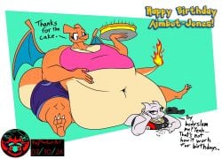 bbw big_breasts breasts charizard cleavage fat female furry huge_breasts mewtwo overweight pokemon pokemon_(species) rujissecretaccount scalie tagme tail thick_thighs valentina_(aimbot-jones) wide_hips wings