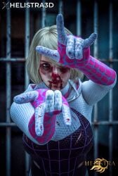 1girls 3d 3d_(artwork) ashley_graham ashley_graham_(ella_freya) big_breasts blender blonde_female blonde_hair blood_on_face blood_stain blue_eyes blush bob_cut breasts bruise female female_focus female_only helistra hi_res highres looking_at_viewer makeup resident_evil resident_evil_4 resident_evil_4_remake ryona short_hair