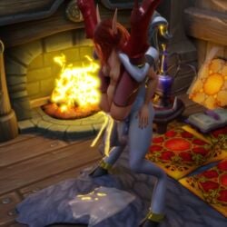 3d anal blood_elf cum draenei female ferlynn futa_on_female futanari horsecock ishari levera world_of_warcraft