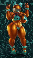 1girls 3d anthro anthrofied ass big_ass big_breasts bikini blender bow breasts chain_chomp eyelashes fat_ass female female_only gold_chain_chomp heels high_heels huge_ass huge_breasts mario_(series) nintendo peace_sign pinup platform_heels polka_dot polka_dot_bikini polka_dot_bow pose posing sharp_teeth solo spiked_anklet spiked_bracelet spiked_collar thick_thighs voluptuous wide_hips wyerframez