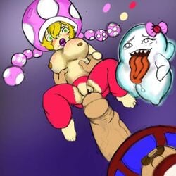 1girls imminent_sex impossible_fit madjester mario mario_(series) nervous shortstack toadette