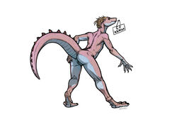 absurd_res anthro anus ass breast_less dragon female genitals hi_res legs minmiki pussy russian_text scalie sketch solo text