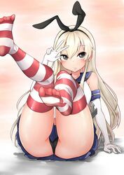 female female_only hair kamidanomi kantai_collection shimakaze_(kantai_collection) solo