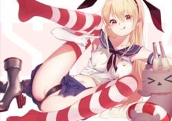 1girls female female_only hair kantai_collection shimakaze_(kantai_collection) solo suwakana