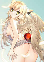 animal_ears ass censored dress lydia601304 no_bra nopan pussy skirt_lift sweater wings