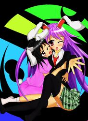 2girls female female_only loki_78 multiple_girls reisen_udongein_inaba tewi_inaba touhou