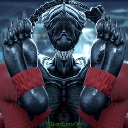 1girls 3d alien alien_(franchise) alien_girl big_breasts black_body breasts excella feet female female_focus female_only female_xenomorph fetish foot_fetish large_breasts legs legs_up monster monster_girl no_eyes no_humans oc original_character red_stockings sharp_teeth sharp_toenails solo solo_female solo_focus stirrup_legwear stockings tail teeth thekidxeno thick thick_thighs thighhighs thighs toenails toes watermark xenomorph