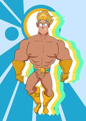 2021 blonde_hair cartoon_network digital_drawing_(artwork) digital_media_(artwork) male male_only male_solo muscular muscular_male sunblast_(villainous) superhero villainous