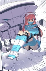 bound cad_(caddo) fate/grand_order gag kidnapping medb_(fate) robot tape_bondage tape_gag