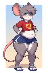 3_toes ai_generated ai_slop femboy looking_at_viewer mouse shortstack slightly_chubby thick_thighs wide_hips