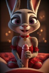 ai_generated blowjob disney judy_hopps lingerie negligee officer_judy_hopps oral oral_sex sexy valentine's_day zootopia