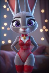 ai_generated disney judy_hopps lingerie negligee officer_judy_hopps sexy valentine's_day zootopia