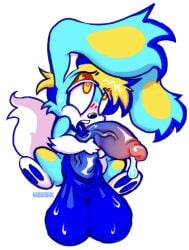 absurd_res anthro auto_penis_lick balls big_balls big_penis biobreak blue_balls blue_body blue_penis blush bodily_fluids cross-eyed cum disproportionate_genitalia ejaculation eye_roll genital_fluids genitals half-erect hi_res huge_balls huge_cock lagomorph leporid licking male mammal masturbation narrowed_eyes oral oral_masturbation penile penile_masturbation penis penis_lick rabbit scut_tail self_lick sex short short_tail small_but_hung solo sweat sweaty_balls sweaty_genitalia tail tongue vein veiny_penis