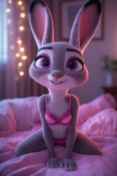 ai_generated disney judy_hopps lingerie posing posing_for_the_viewer teasing zootopia