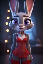 ai_generated disney judy_hopps lingerie negligee officer_judy_hopps sexy valentine's_day zootopia