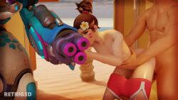 3d 3d_animation animated ass_slap athletic athletic_male beach big_penis cum cum_in_pussy cum_inside d.va dolphin_shorts facial_markings flower flower_in_hair from_behind functionally_nude functionally_nude_female hair_ornament jiggling_breasts kumbomb light-skinned_female light-skinned_male light_skin longer_than_30_seconds mecha medium_breasts meka nude nude_female nude_male outside overwatch retrig3d shorts shorts_down sound standing standing_doggy_style tagme tied_hair vaginal_penetration video voice_acted volkor waveracer_d.va