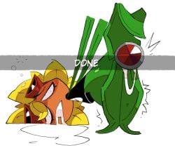 butt_plug cum_inside cum_leaking plants_vs_zombies pvz pvz_heroes real_saming solar_flare_(pvz) sunflower_(pvz)