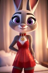 ai_generated disney judy_hopps lingerie negligee officer_judy_hopps sexy valentine's_day zootopia