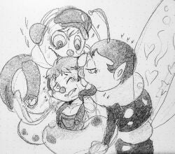 3boys amputee bedroom_eyes big_dom_small_sub blush boysoup creepy_smile don't_hug_me_i'm_scared drool drooling forced freckles gay insects interspecies licking long_tongue looking_at_another looming_over male male/male male_only molestation overalls pencil_(artwork) puppet rape_face restrained saliva shrignold_(dhmis) size_difference threesome tongue traditional_media_(artwork) warren_the_eagle_(dhmis) worried_expression yellow_guy_(dhmis)
