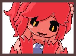 1girls 2d animated animation anthro fangs female female_anthro female_focus flat_chest loop pixel_animation pixel_art pov princess_and_conquest red_hair riding_penis small_breasts