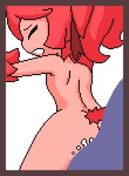 1girls 2d animated animation anthro fangs female female_anthro female_focus flat_chest loop nude nude_female pixel_animation pixel_art princess_and_conquest red_hair tail_grab vaginal vaginal_penetration vaginal_sex