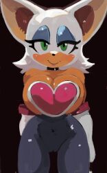 anthro armor armwear bat big_breasts bodysuit breastplate breasts camel_toe choker cleavage clothed clothing elbow_gloves eyeshadow female fur gloves green_eyes handwear hi_res honduran_white_bat jewelry leaf-nosed_bat lipstick makeup mammal microbat murlbius narrowed_eyes navel necklace rouge_the_bat sega skinsuit smile solo sonic_(series) sonic_the_hedgehog_(series) tan_body tight_clothing white_body white_fur yangochiropteran