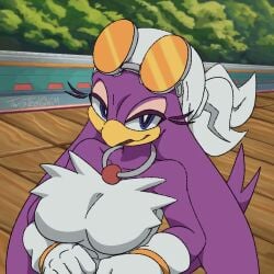 1girls 2d 2d_(artwork) 2d_animation 2d_artwork animated avian beak bra female gif glasses looking_at_viewer presenting presenting_breasts solo sonic_(series) sonic_riders sonic_the_hedgehog_(series) tagme twistedgrim video wave_the_swallow