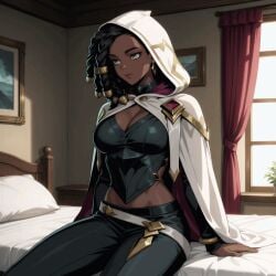 1girls ahegao_ai ai_assisted ai_generated animated animated_image animation bed bedroom bedroom_eyes clothed feet female female_focus female_only foot_fetish league_of_legends league_of_legends:_wild_rift movement_lines riot_games senna_(league_of_legends)